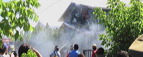 Incendio Población Laguna blanca