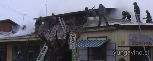 Incendio en calle angamos de Yungay