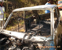 Vehículo se Incendio En Yungay