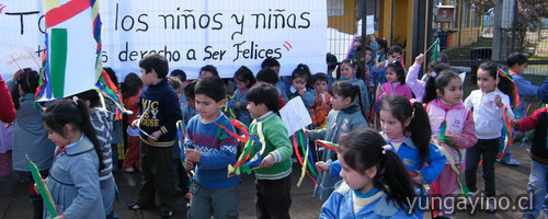 Niños de Fundación Integra de Yungay se Manifestaron para Expresar sus Ideas este Bicentenario 