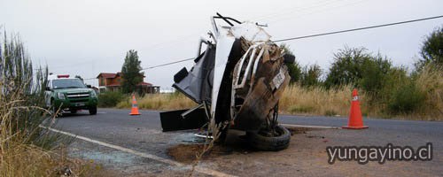 Grave Volcamiento Vehicular en Cholguán